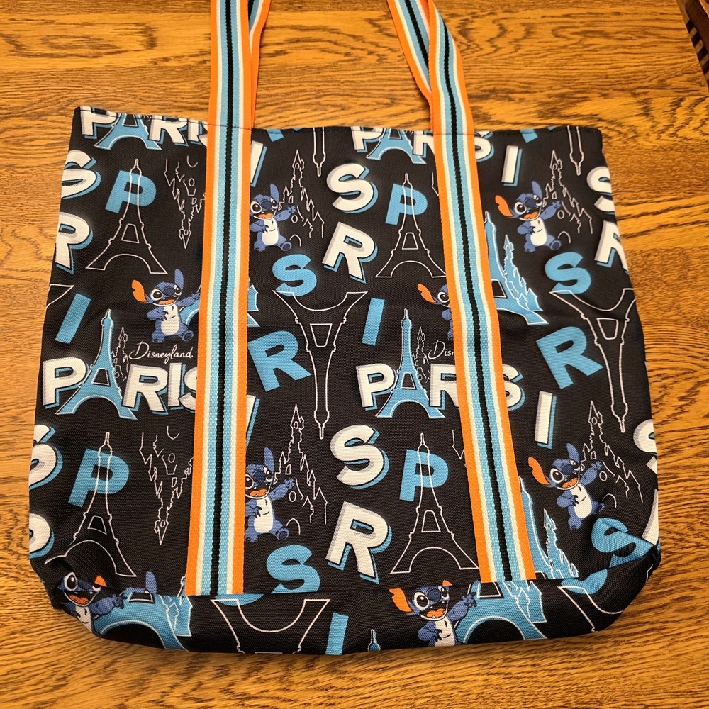 Disneyland Paris Stitch Eiffel‎ Tower Tote Purse Bag RARE Disney